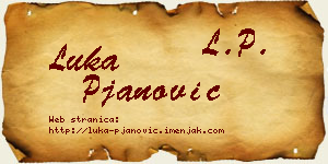 Luka Pjanović vizit kartica